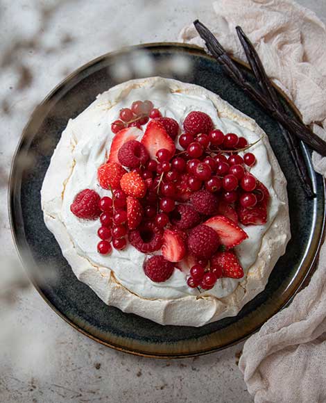 pavlova aux fruits rouges-recette-vanille Tahiti-Norohy