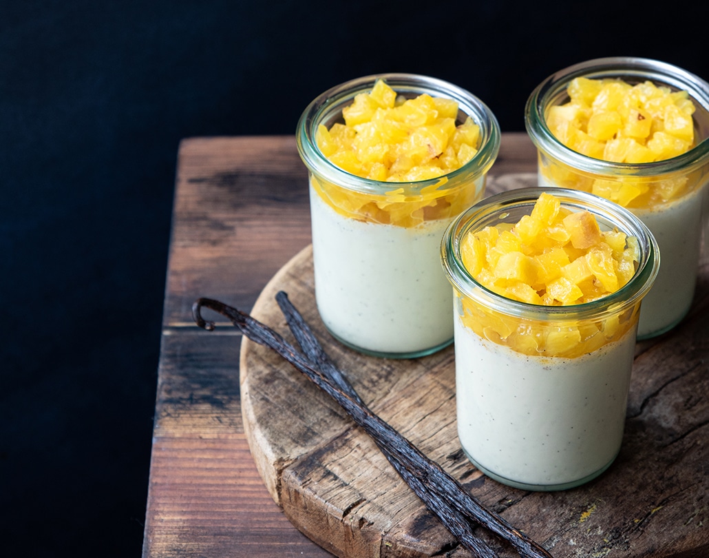 recette panacotta exotique à la vanille Norohy pour les particuliers