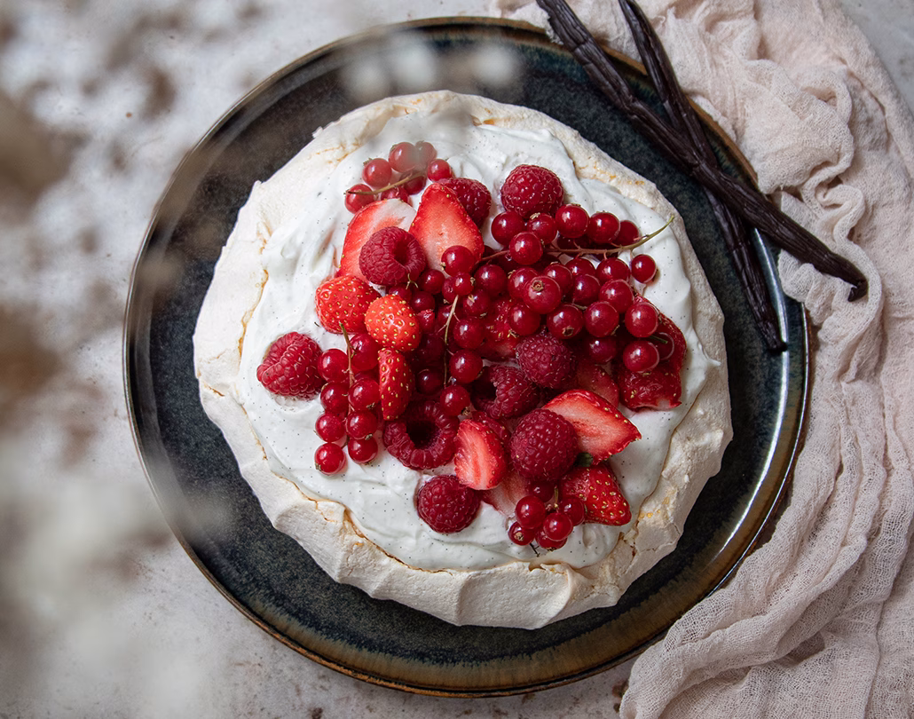pavlova aux fruits rouges-recette-vanille Tahiti-Norohy